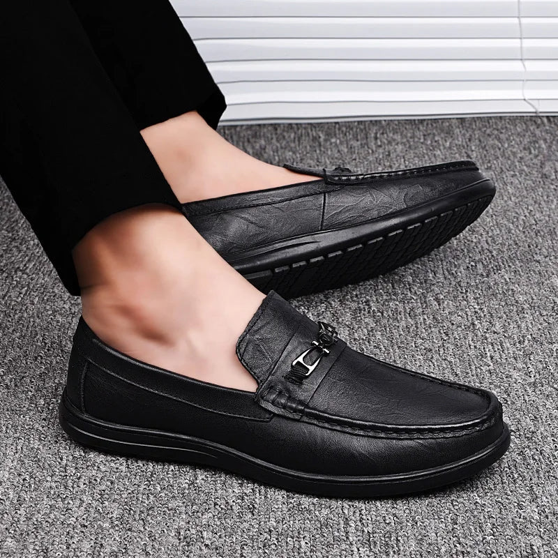 Valois Paris Marceau — Mocassins Homme à Enfiler Noir