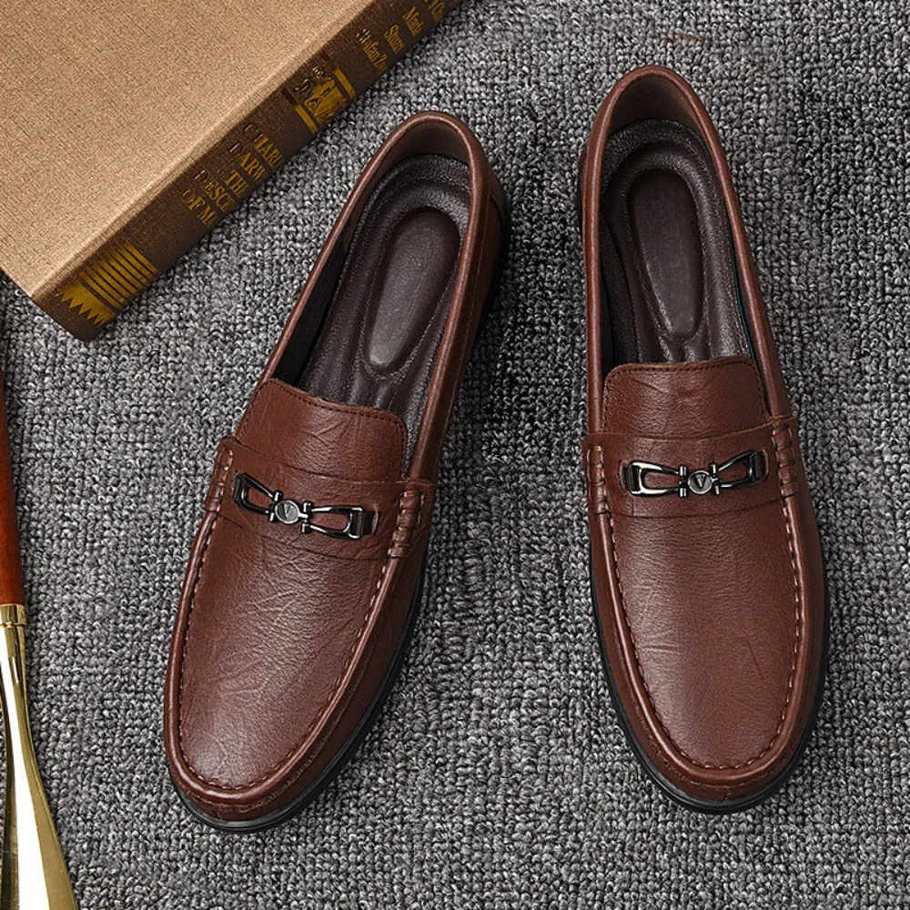 Valois Paris Marceau — Mocassins Homme à Enfiler Marron