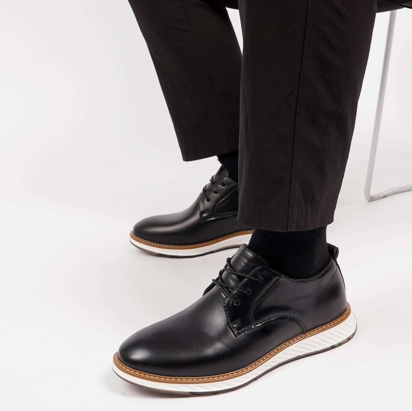 Valois Paris Élégance — Chaussures Homme à lacets Noir