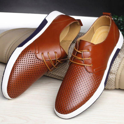 Valois Paris Souffle — Chaussures Homme Dessus Perforé Marron