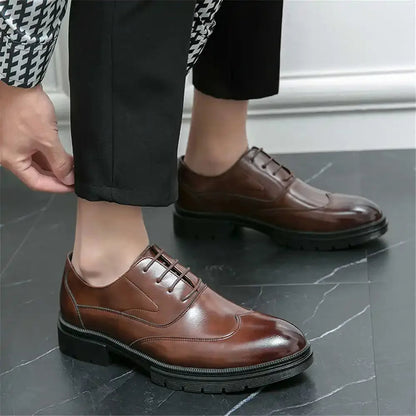 Valois Paris Éloi — Chaussures Homme à Lacets Silhouette Classique Marron