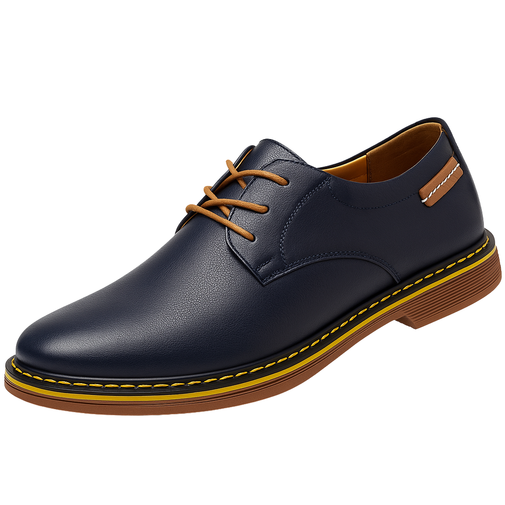 Valois Paris Hugo — Chaussures Homme à Lacets Style Habillé Bleu