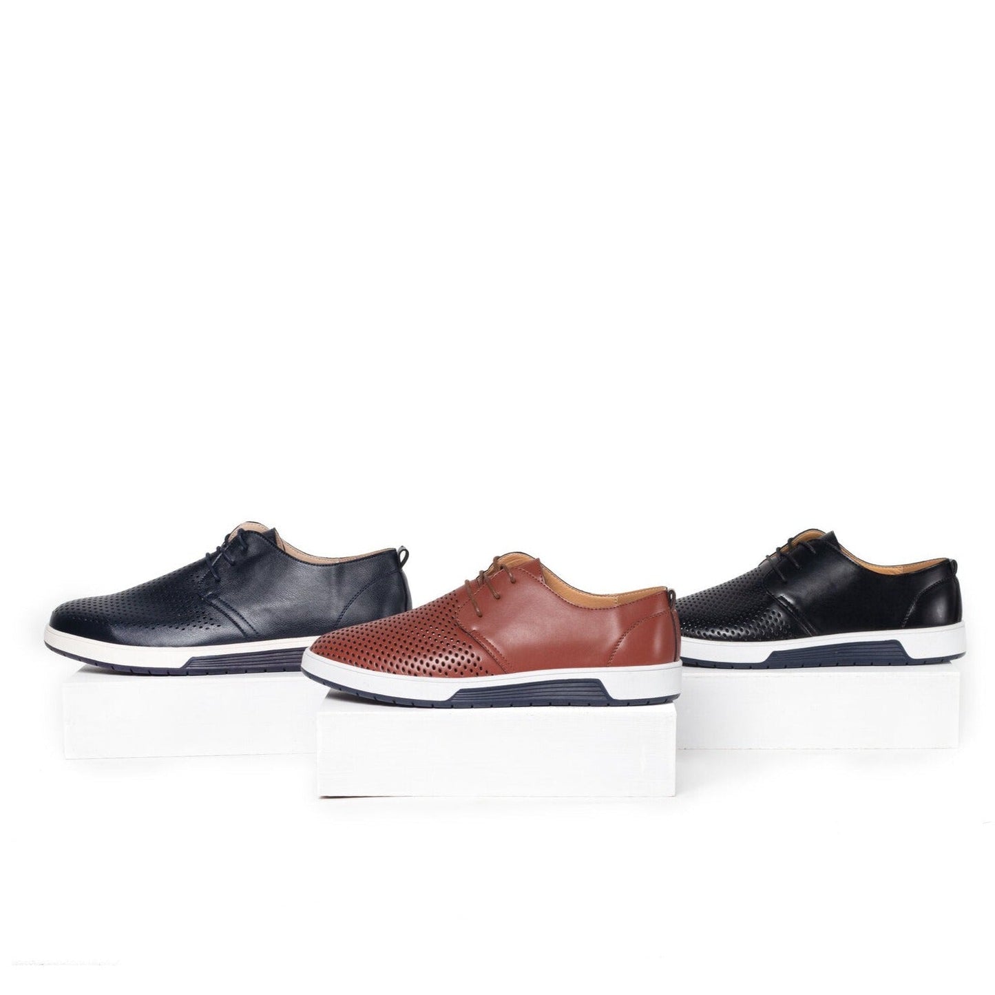 Valois Paris Souffle — Chaussures Homme Dessus Perforé Marron