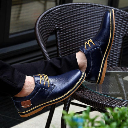 Valois Paris Hugo — Chaussures Homme à Lacets Style Habillé Bleu