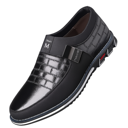 Valois Paris Montfort — Chaussures Homme à Enfiler Style Habillé Noir