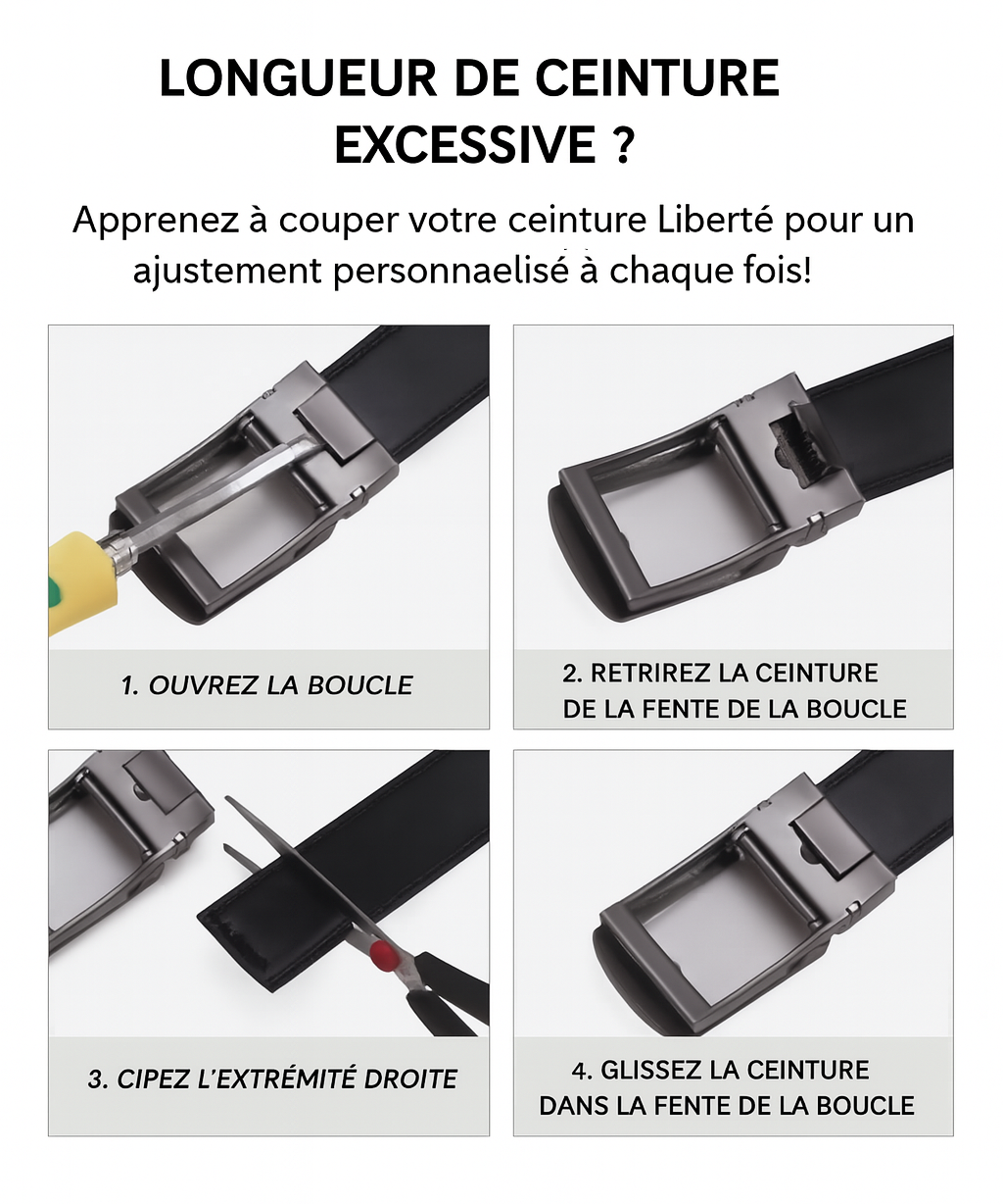 Valois Paris Liberté – Ceinture en Cuir Réglable et Élégante Marron