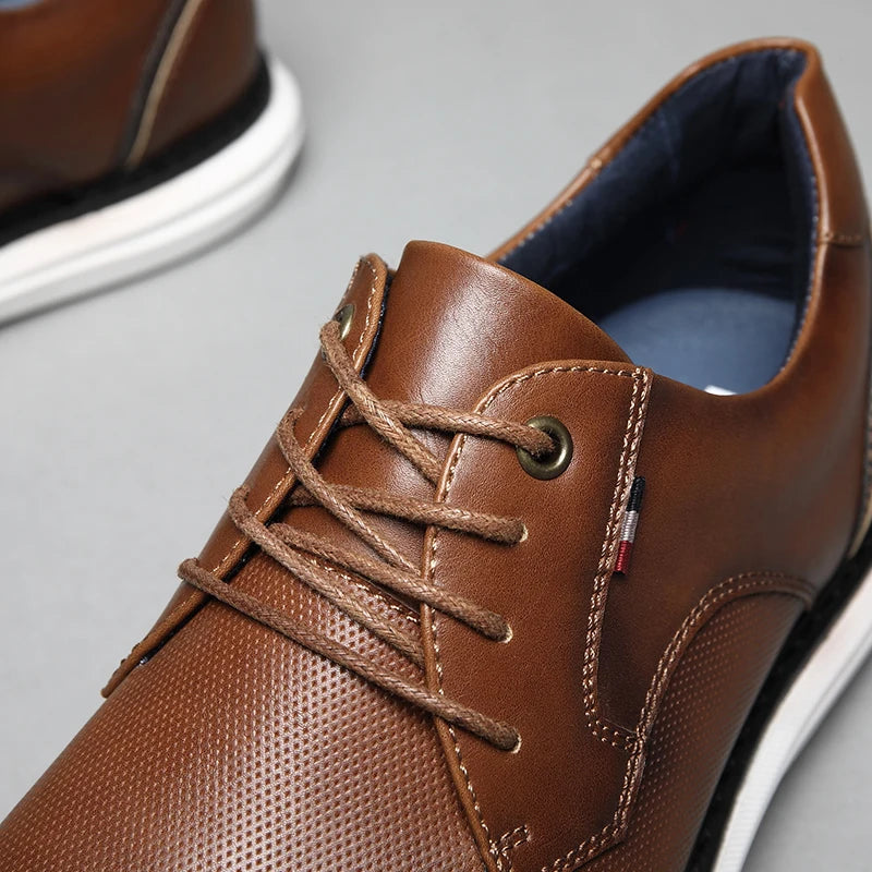 Valois Paris Vector — Chaussures homme à lacets style habillé Marron