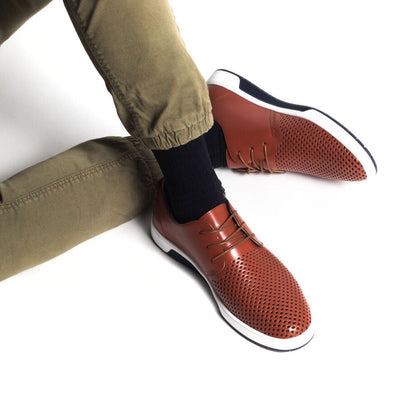 Valois Paris Souffle — Chaussures Homme Dessus Perforé Marron