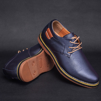 Valois Paris Hugo — Chaussures Homme à Lacets Style Habillé Bleu
