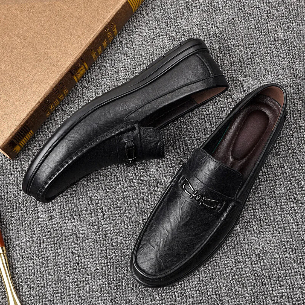 Valois Paris Marceau — Mocassins Homme à Enfiler Noir