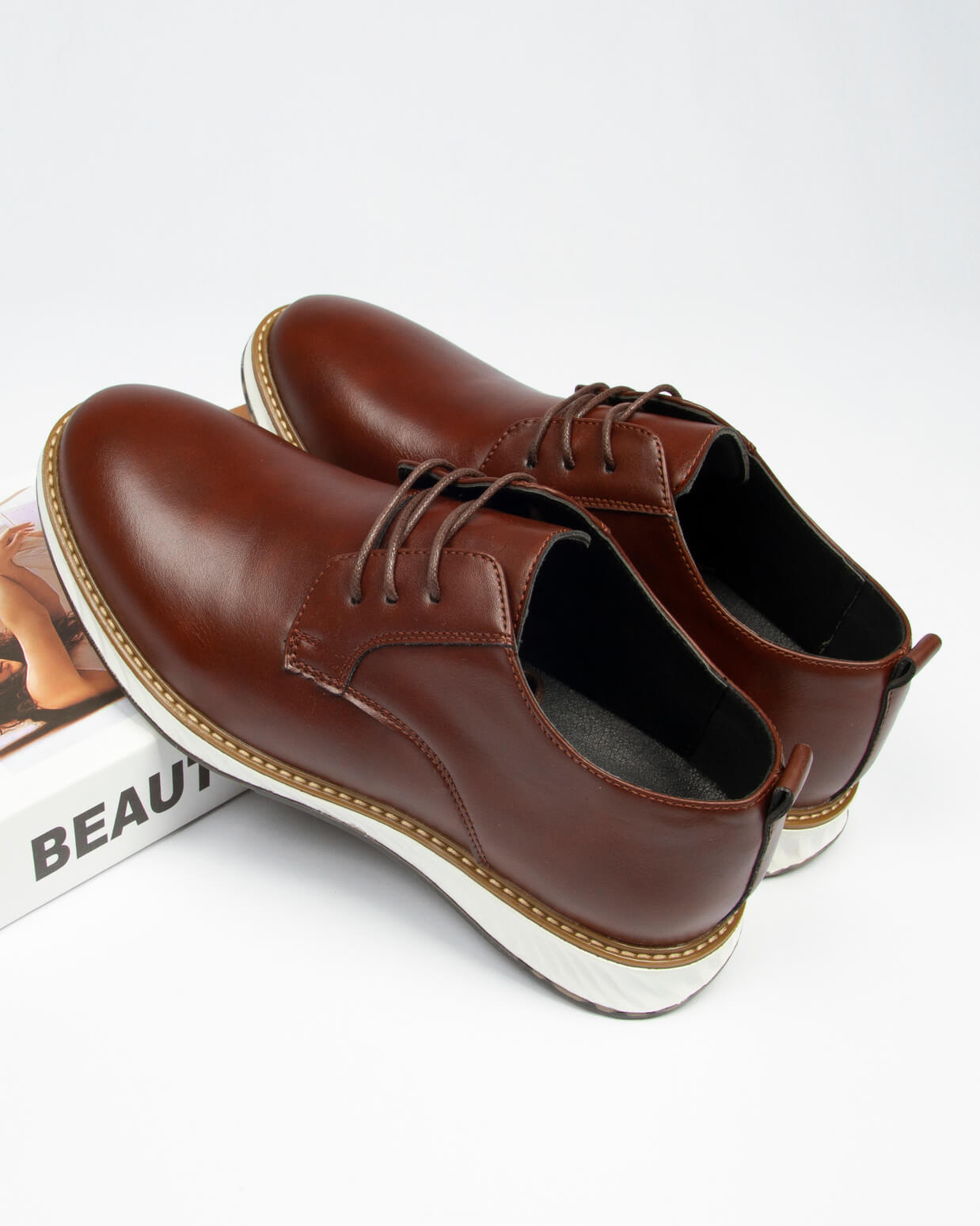Valois Paris Élégance — Chaussures Homme à lacets Marron