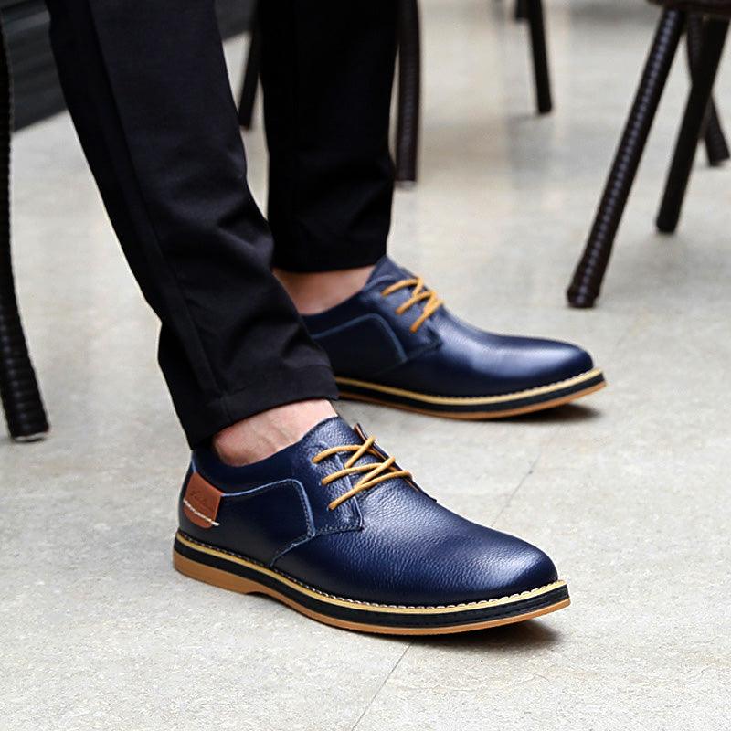 Valois Paris Hugo — Chaussures Homme à Lacets Style Habillé Bleu