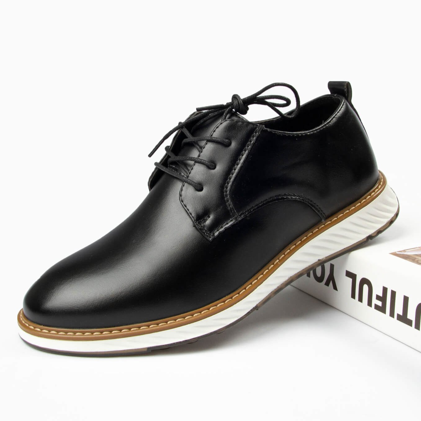 Valois Paris Élégance — Chaussures Homme à lacets Noir