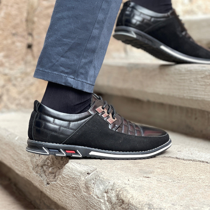 Valois Paris Derby Noir — Chaussures Homme à Lacets Pour le Quotidien et le Bureau